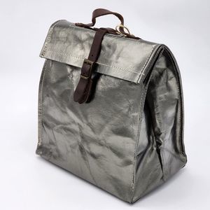 Uashmama Metallic Lunch Bag Zaino Backpack